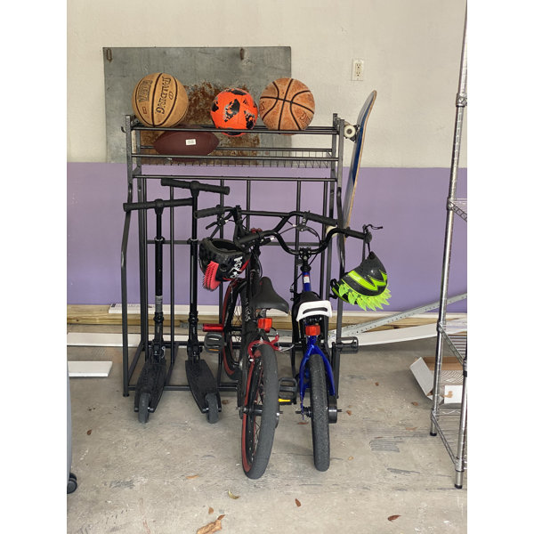 17 Stories 3 Bike Floor Parking Stand,Garage Bike Rack Storage